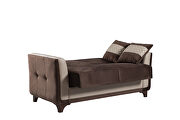 Brown velvet casual style sleeper sofa by Casamode additional picture 9