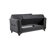 Gray velvet casual style sleeper sofa by Casamode additional picture 2