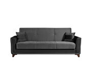 Gray velvet casual style sleeper sofa by Casamode additional picture 11