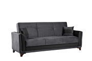 Gray velvet casual style sleeper sofa by Casamode additional picture 3
