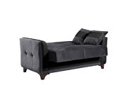 Gray velvet casual style sleeper sofa by Casamode additional picture 4