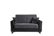 Gray velvet casual style sleeper sofa by Casamode additional picture 9