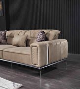 Exclusive concept stylish beige microfiber modern sofa by Casamode additional picture 2
