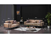 Exclusive concept stylish beige microfiber modern sofa by Casamode additional picture 5