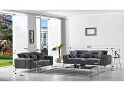 Exclusive concept stylish gray microfiber modern sofa by Casamode additional picture 5