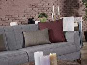 Gray chenille casual style channel tufted sofa by Casamode additional picture 6