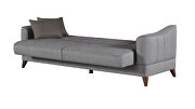 Gray chenille casual style channel tufted sofa by Casamode additional picture 9