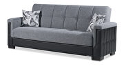 Two-toned fabric / leather sofa sleeper additional photo 5 of 6