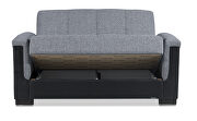 Two-toned fabric / leather loveseat sleeper by Casamode additional picture 2