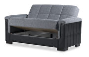 Two-toned fabric / leather loveseat sleeper by Casamode additional picture 5