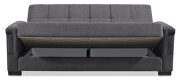 Dark gray all fabric sofa sleeper by Casamode additional picture 3