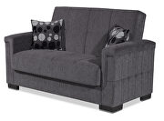 Dark gray all fabric loveseat sleeper by Casamode additional picture 6
