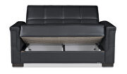 Black pu leatherette loveseat sleeper by Casamode additional picture 2