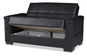 Black pu leatherette loveseat sleeper by Casamode additional picture 5