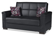Black pu leatherette loveseat sleeper by Casamode additional picture 6