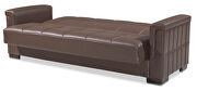 Brown pu leatherette sofa sleeper additional photo 5 of 6