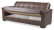 Brown pu leatherette sofa sleeper by Casamode additional picture 6