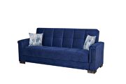 Blue microfiber sofa sleeper w/ square tufted pattern by Casamode additional picture 2
