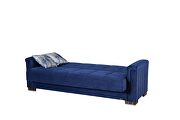 Blue microfiber sofa sleeper w/ square tufted pattern by Casamode additional picture 4