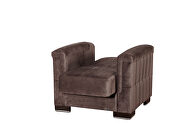 Brown microfiber sofa sleeper w/ square tufted pattern by Casamode additional picture 10