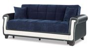 Modern blue sofa w/ bed option and storage by Casamode additional picture 2