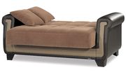 Brown fabric / leather sofa w/ bed option and storage by Casamode additional picture 2