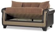 Brown fabric / leather sofa w/ bed option and storage by Casamode additional picture 3