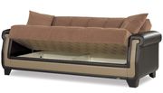Brown fabric / leather sofa w/ bed option and storage by Casamode additional picture 6