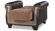 Brown fabric / leather sofa w/ bed option and storage by Casamode additional picture 8