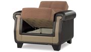 Brown fabric / leather sofa w/ bed option and storage by Casamode additional picture 9
