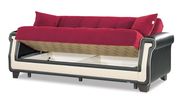 Modern red sofa w/ bed option and storage by Casamode additional picture 2