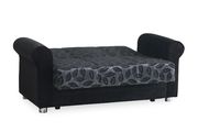 Black chenille fabric casual living room loveseat additional photo 2 of 2