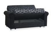Black chenille fabric casual living room loveseat additional photo 3 of 2