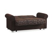 Brown chenille fabric casual living room loveseat additional photo 2 of 2