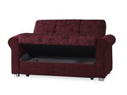 Burgundy chenille fabric casual living room sofa by Casamode additional picture 2