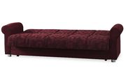 Burgundy chenille fabric casual living room sofa additional photo 5 of 6