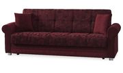 Burgundy chenille fabric casual living room sofa by Casamode additional picture 7