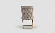 Beige microsuede dining chair w/ gold legs by Casamode additional picture 3