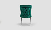 Green microsuede dining chair w/ silver legs by Casamode additional picture 3
