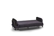 Stylish dark gray / gold trim sofa w/ storage by Casamode additional picture 4