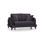 Stylish dark gray / gold trim sofa w/ storage by Casamode additional picture 6