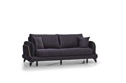 Stylish dark gray / gold trim sofa w/ storage by Casamode additional picture 7
