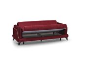 Stylish red / gold trim sofa w/ storage by Casamode additional picture 3
