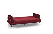 Stylish red / gold trim sofa w/ storage by Casamode additional picture 4