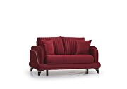 Stylish red / gold trim sofa w/ storage by Casamode additional picture 6