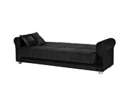 Casual microfiber rolled arms black microfiber sofa by Casamode additional picture 5