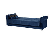 Casual microfiber rolled arms blue microfiber sofa by Casamode additional picture 5