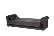 Casual microfiber rolled arms gray microfiber sofa by Casamode additional picture 5