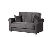 Casual microfiber rolled arms gray microfiber sofa by Casamode additional picture 7