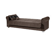 Casual microfiber rolled arms brown microfiber sofa by Casamode additional picture 5
